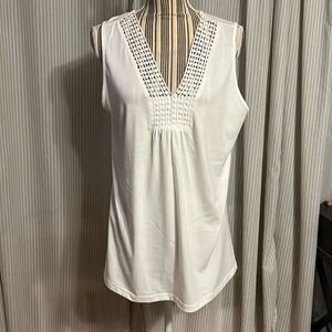 Xieerduo White Sleeveless Top